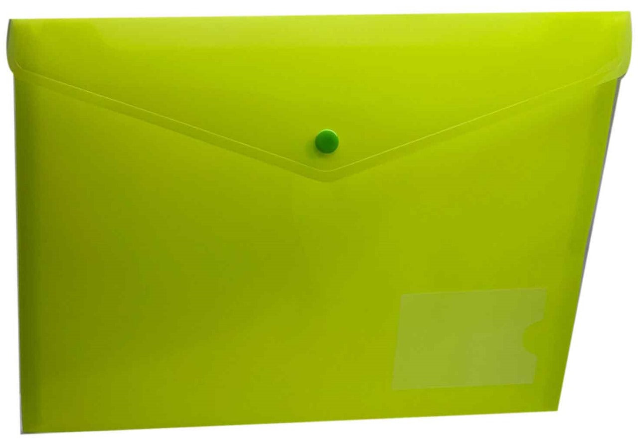 A4 Plastic Button Folder