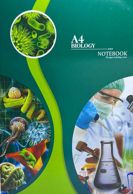 A4 Biology Notebook 80 pages