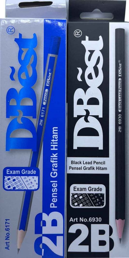 DBêst Exam Grade 2B Black Lead Pencil